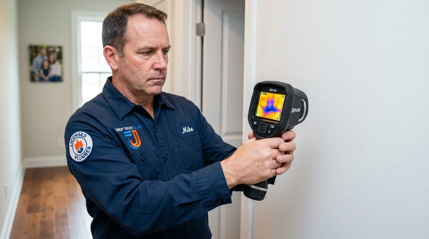 Thermal imaging leak detection by Johns Plumbing LLC in Centerfield